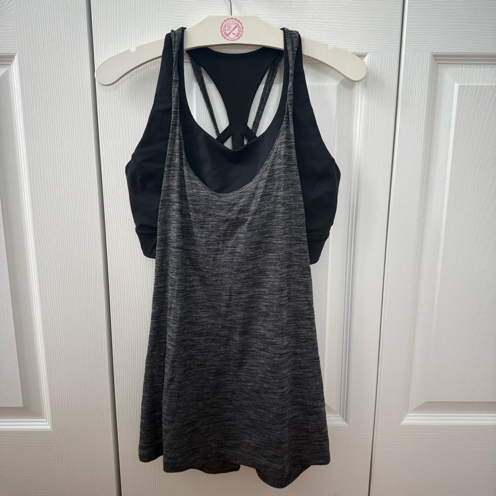 Lululemon Twist and Toil Tank in Heathered Black / Black - Picture 3 of 6